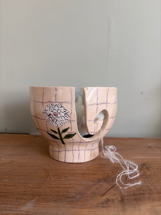 Bol dévidoir à laine en céramique