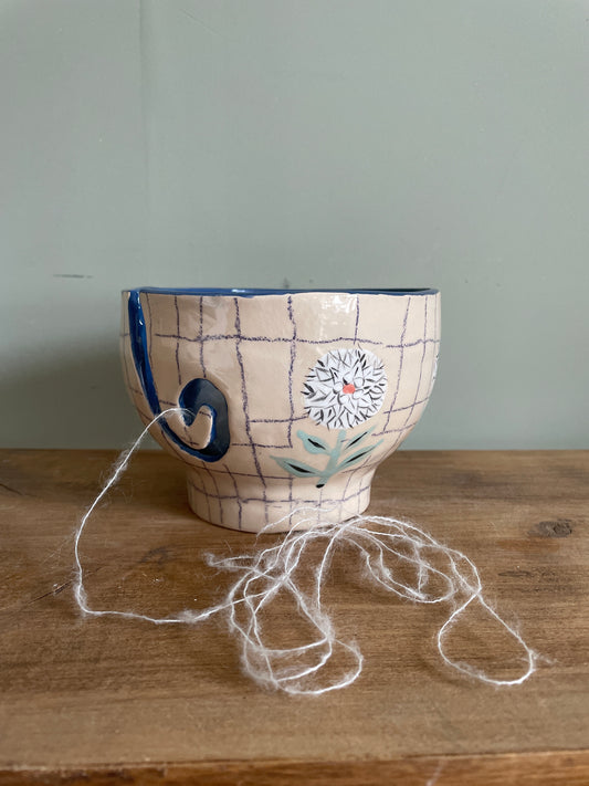 Bol dévidoir à laine en céramique