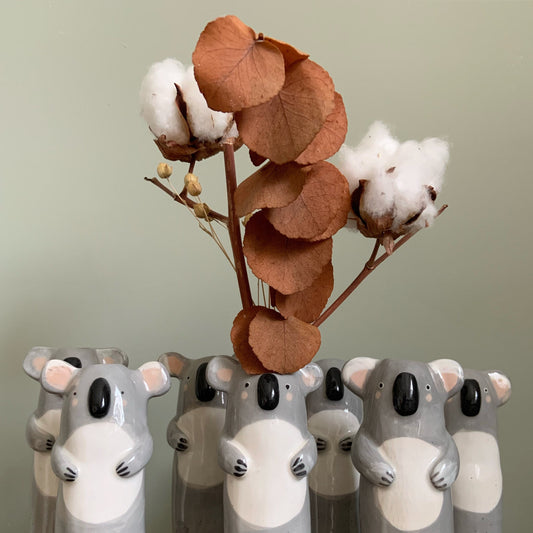 Soliflore koala en céramique vase émaillé