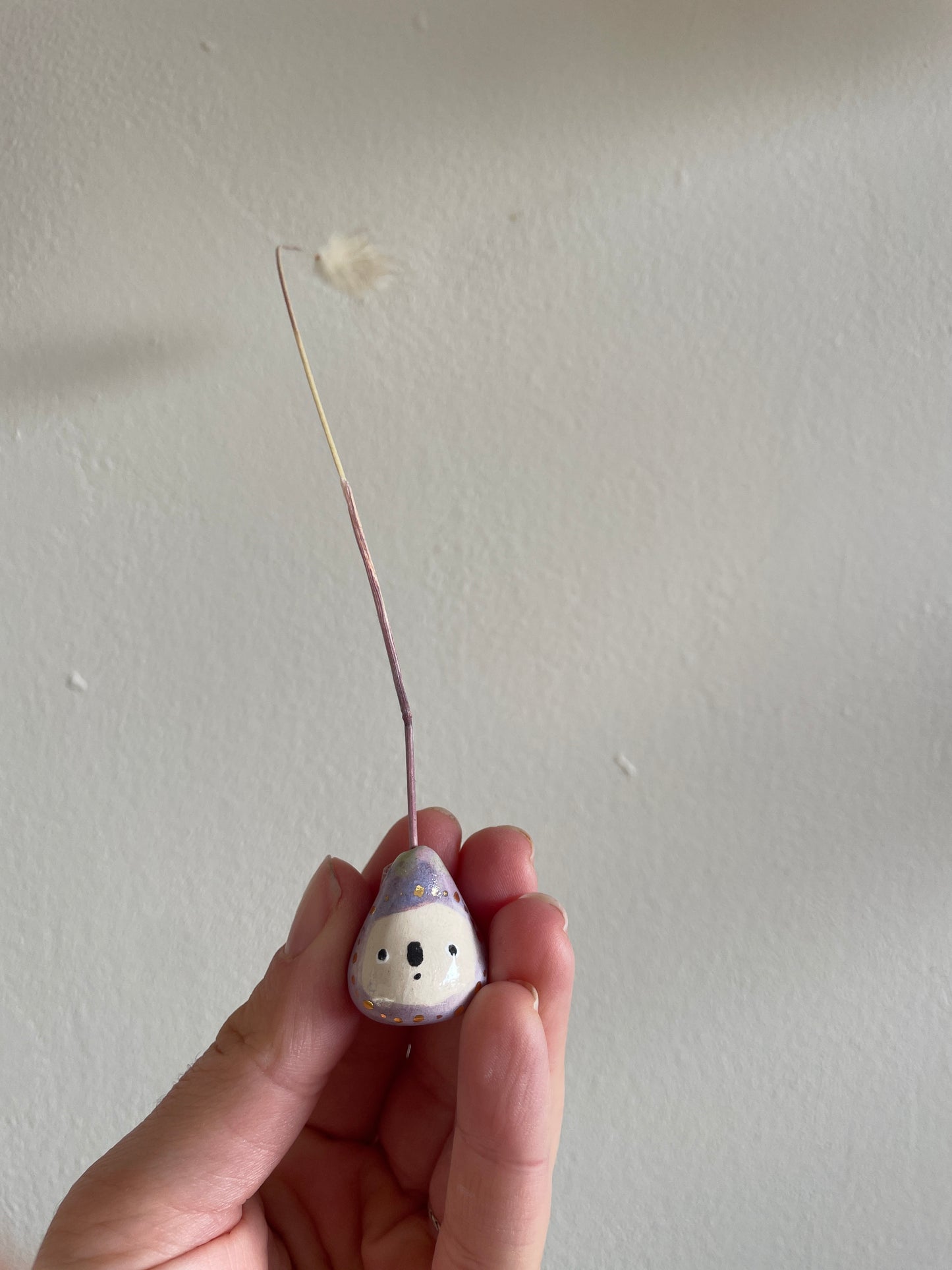 Mini figue faïence et or