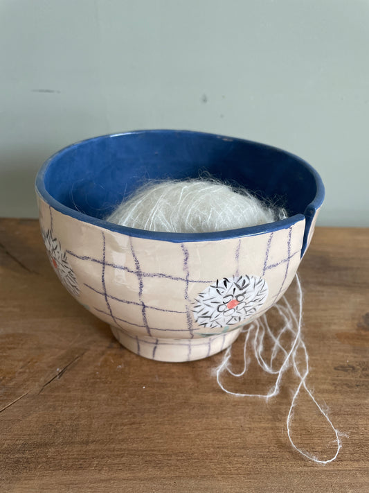 Bol dévidoir à laine en céramique