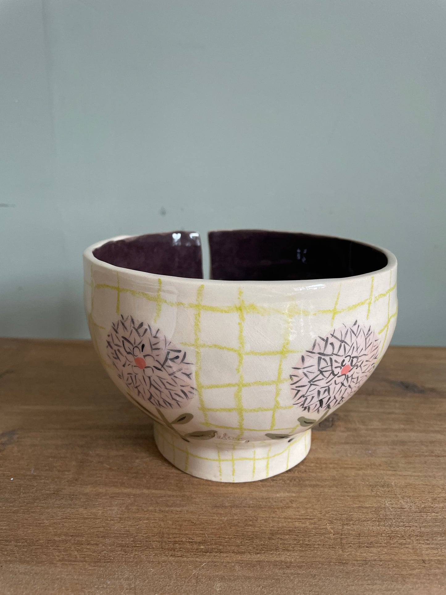 Bol dévidoir à laine en céramique