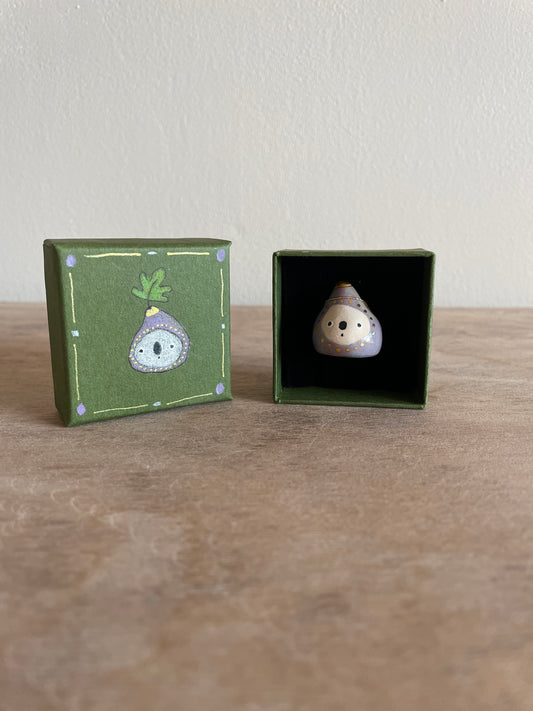 Mini figue faïence et or