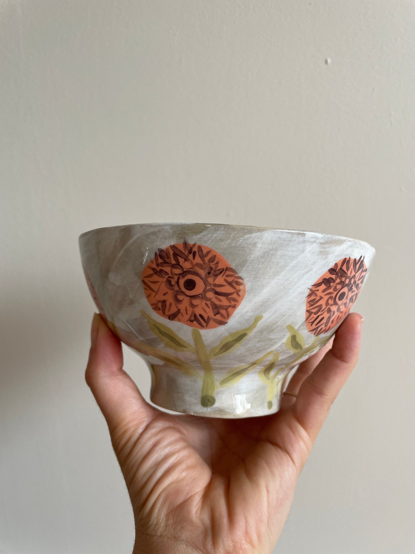 Bol fleuri en céramique