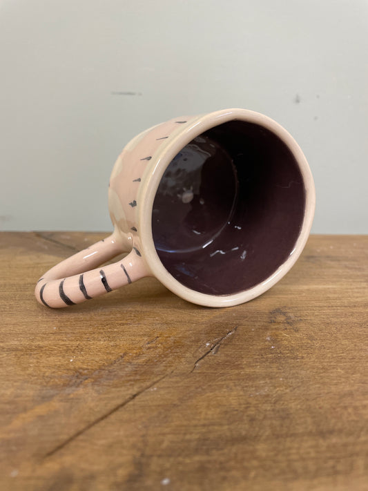 Tasse chat rose saucisse en céramique