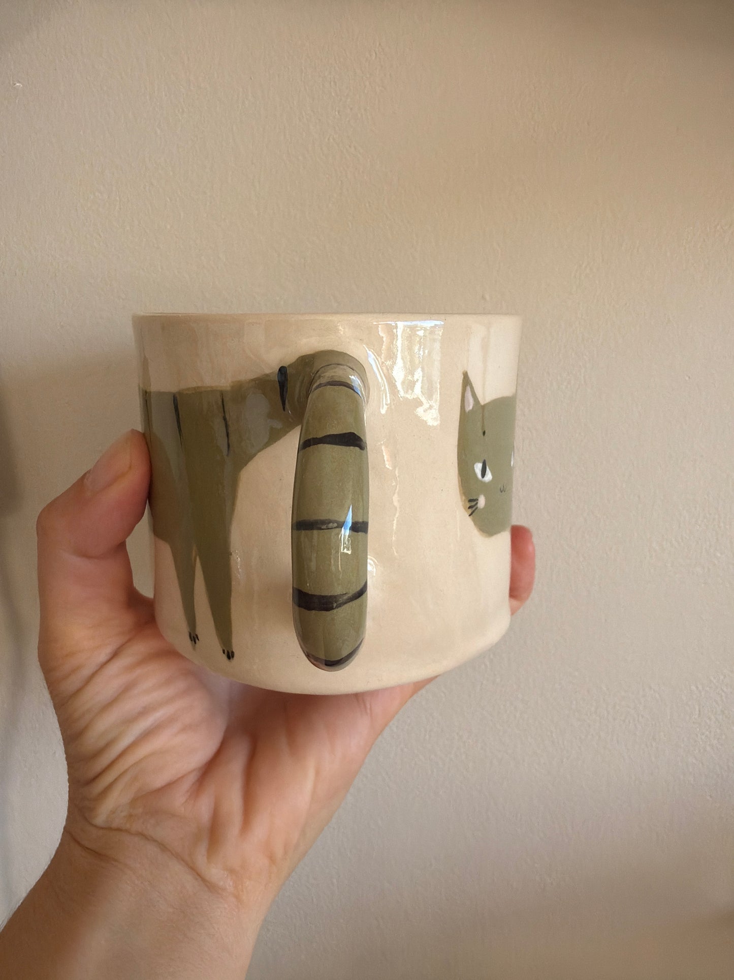 Tasse chat saucisse en céramique