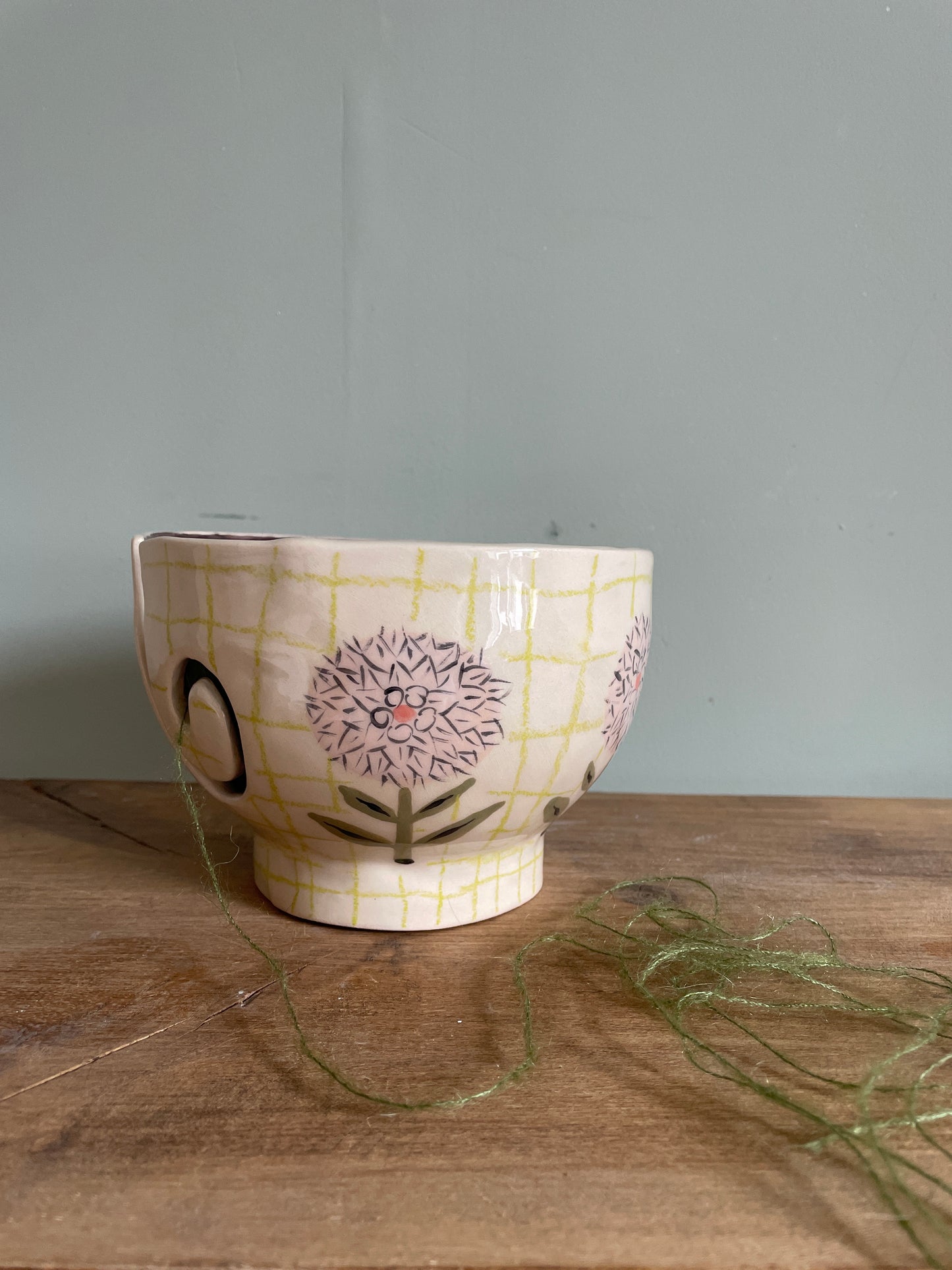 Bol dévidoir à laine en céramique